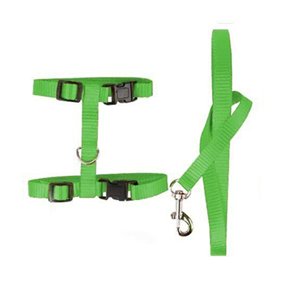 US 2-4Pc Adjustable Cat Halter Harness Nylon Strap Collar Leash Belt Safety Fine