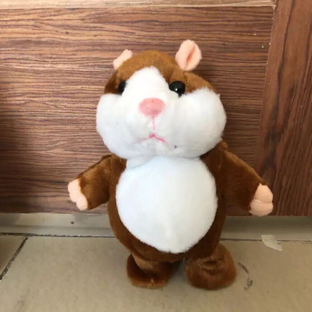 US 1-2 Pack Talking Speaking Hamster Plush Toy Voice Repeating Sound Record Gift