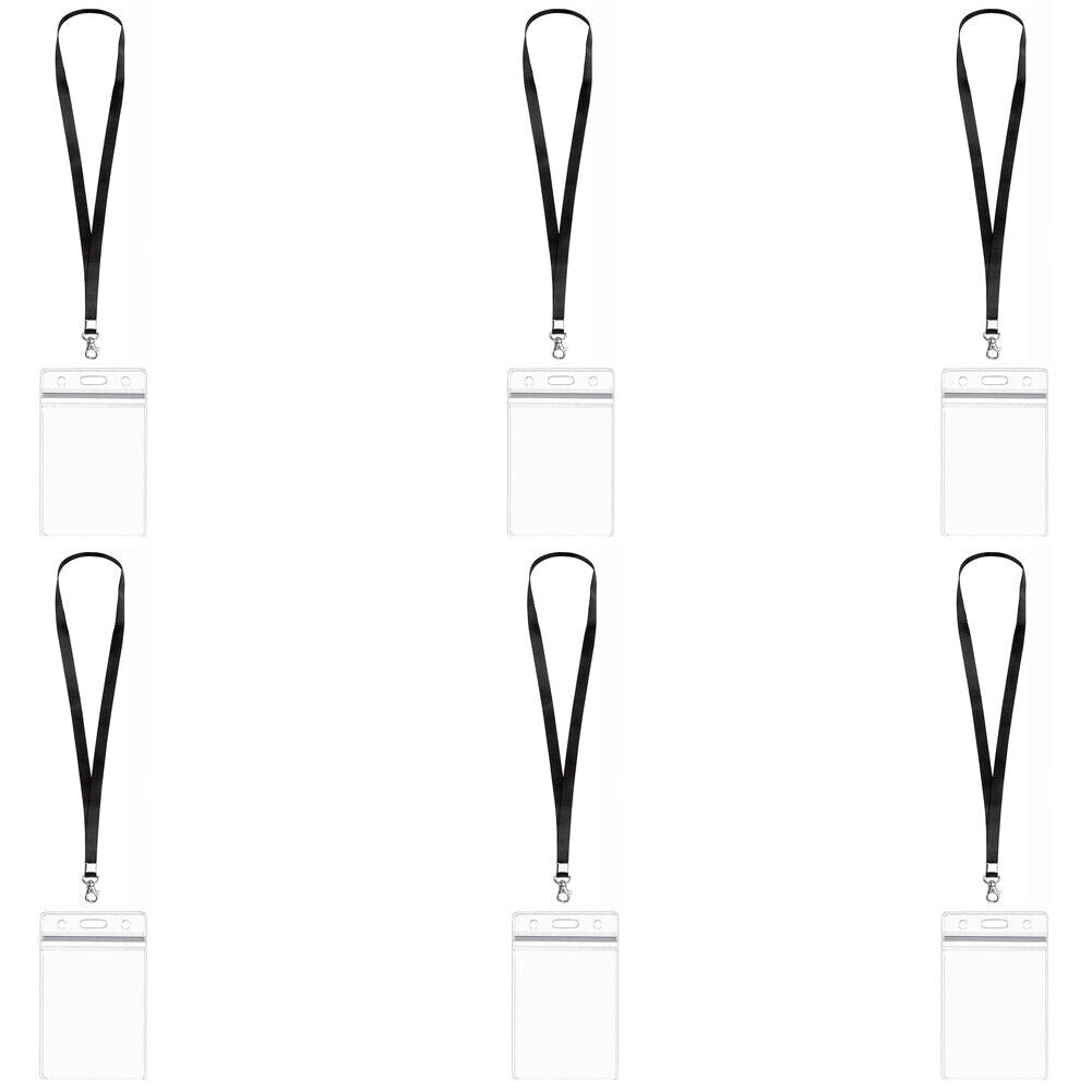 US 3-10 Pack ID Badge Holder Waterproof Quick Release Lanyards Detachable Buckle