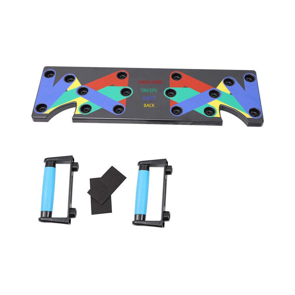 US 1-2 Pack 9 in 1 Push Up Rack Board System Fitness Workout Train Gym Exercise