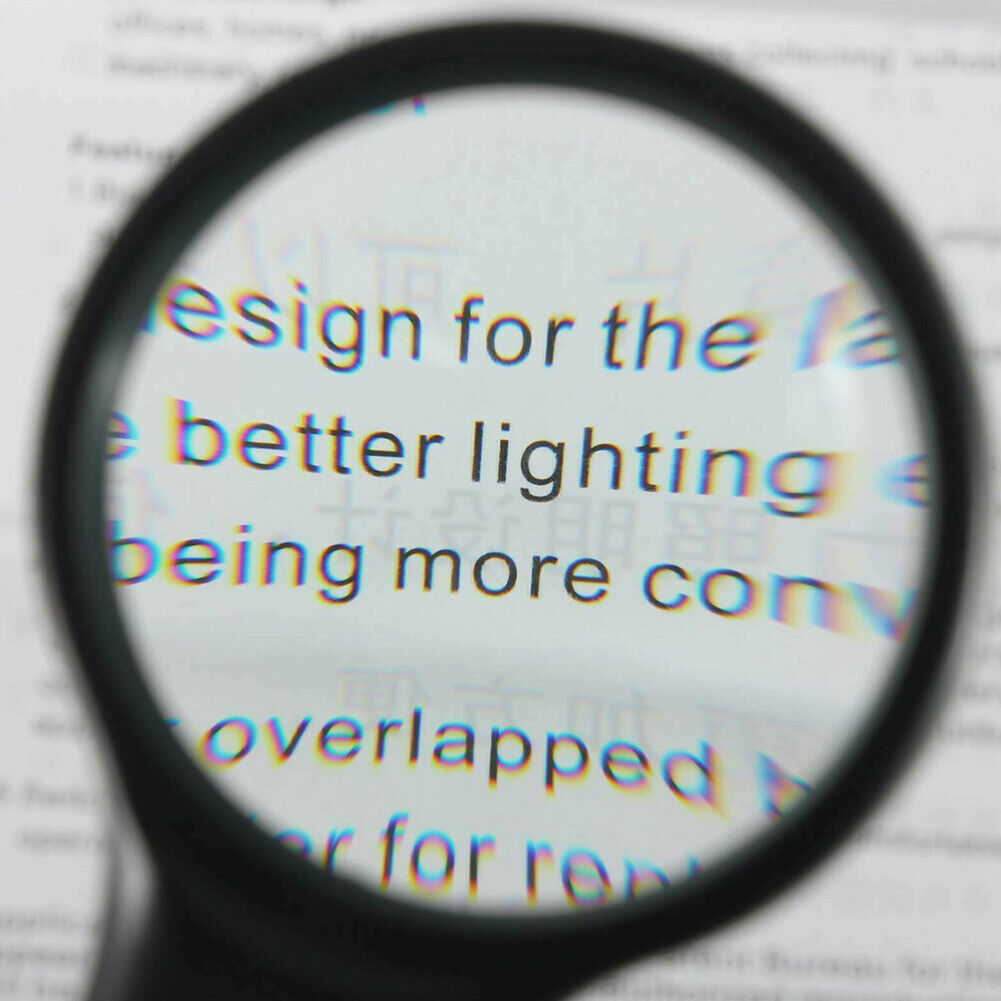 US 2-4 Pc 3-LED Light Magnifier Jewelry Loupe Lens 45X Handheld Magnifying Glass