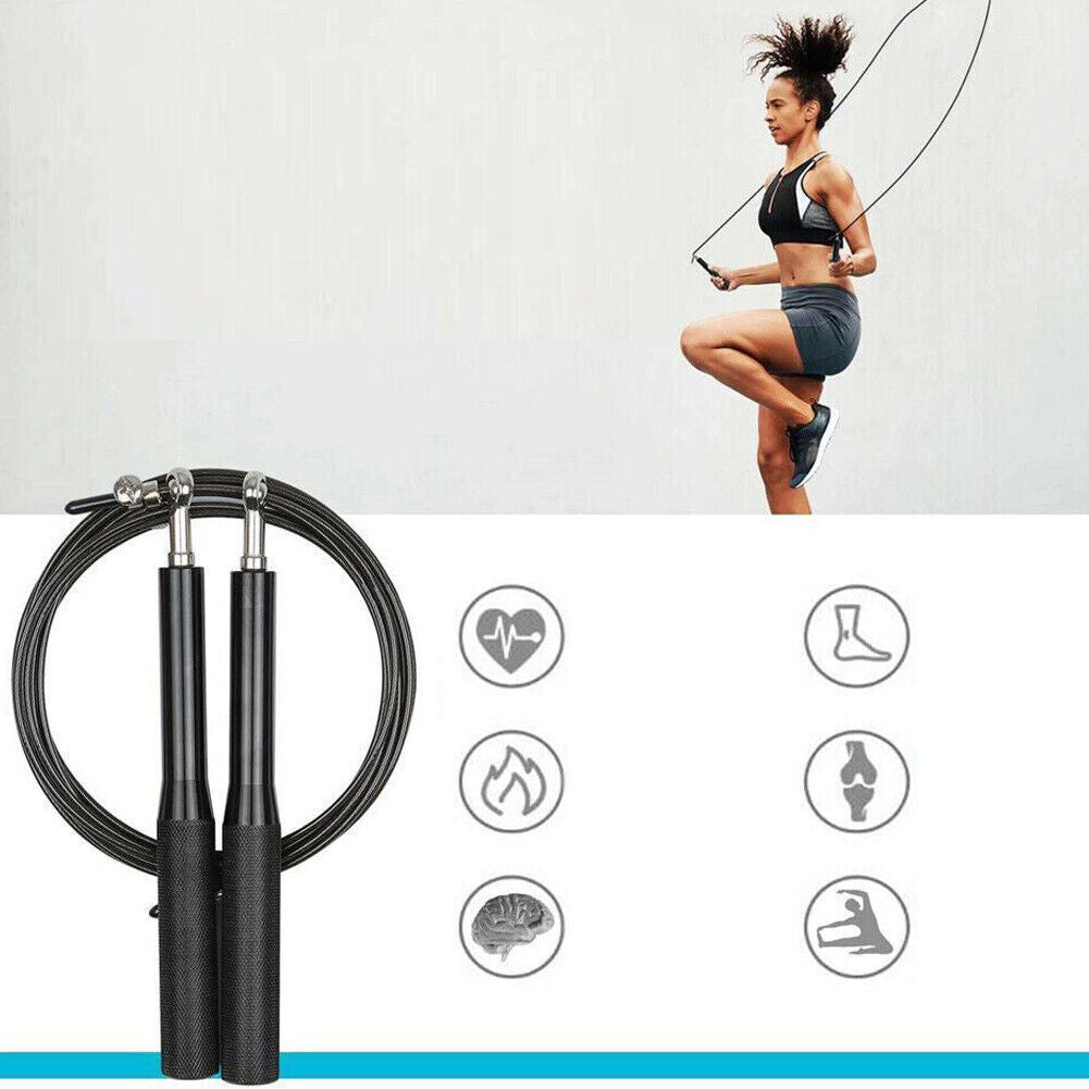 US 2-4 Pcs Adjustable Gym Cardio Endurance Training Jumping Rope Workout Handles