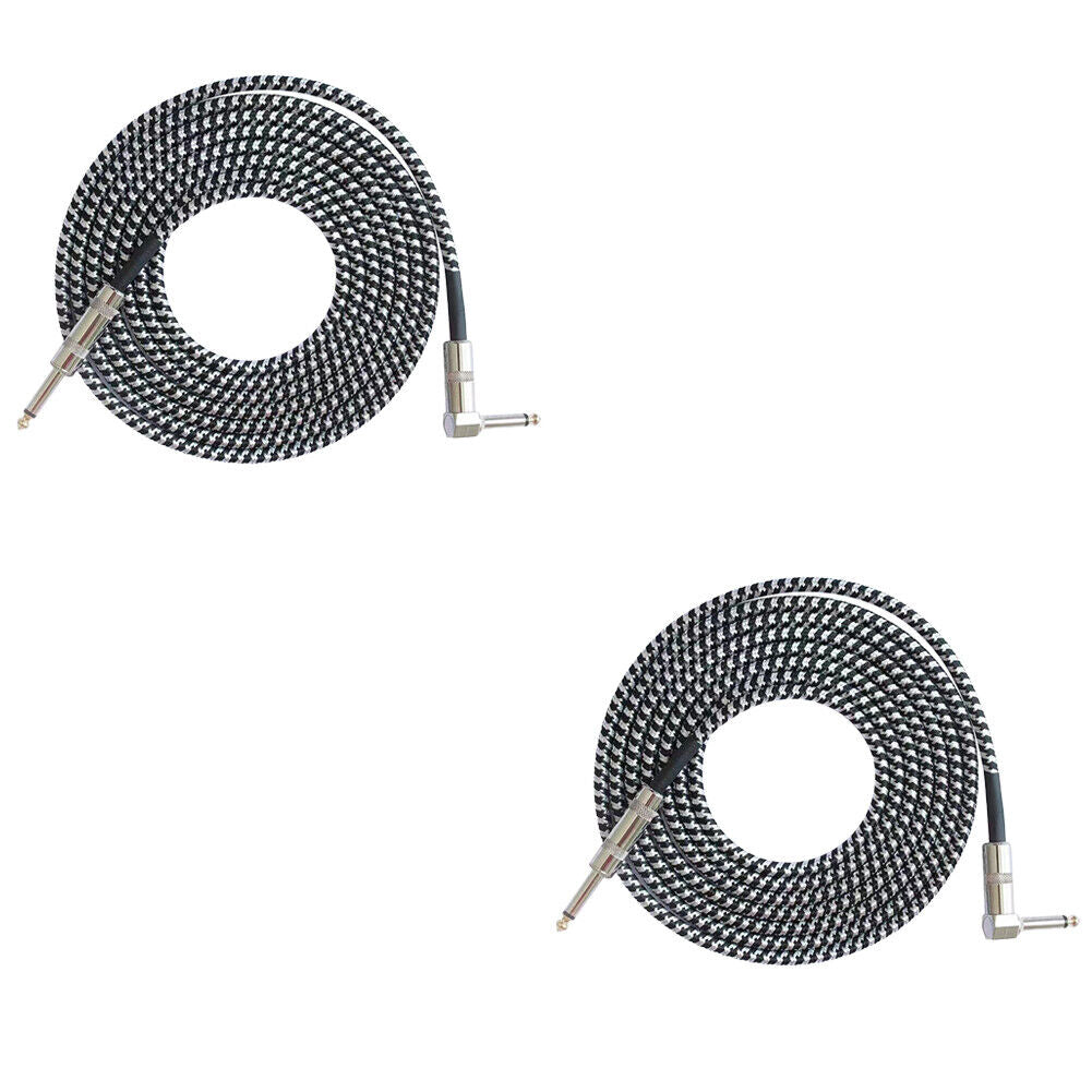 10ft NOISELESS Electric Guitar Bass Cable Pedal AMP Cord 1/4" FOR GIBSON FENDER