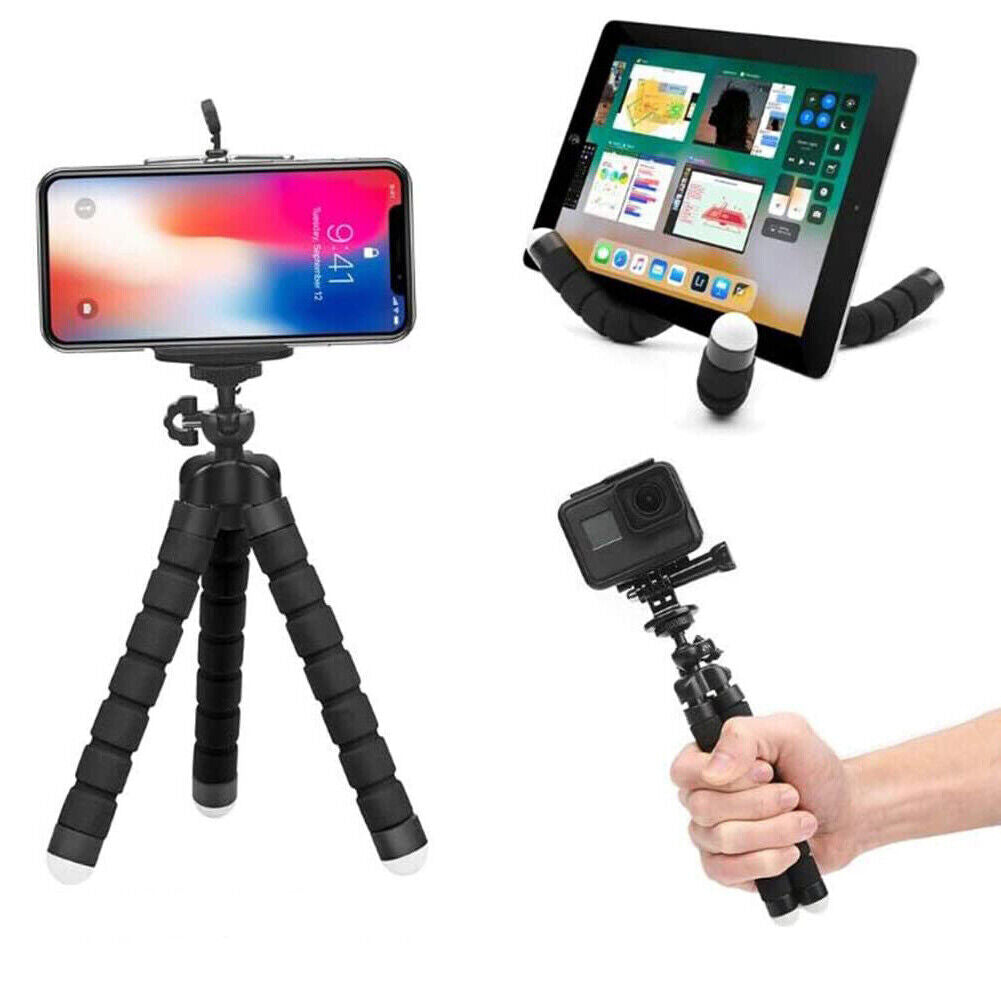 US 3-6 Pack Flexible Phone Tripod Universal Portable Holder Selfie Stand Monopod