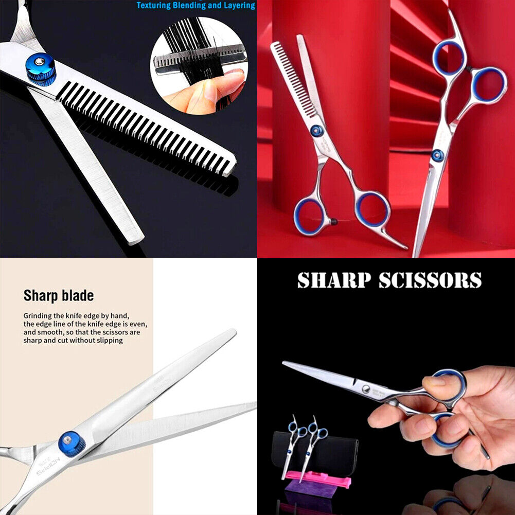 US 8-11 Pcs Set Stainless Steel Hairdressing Shear Professional Thinning Scissor