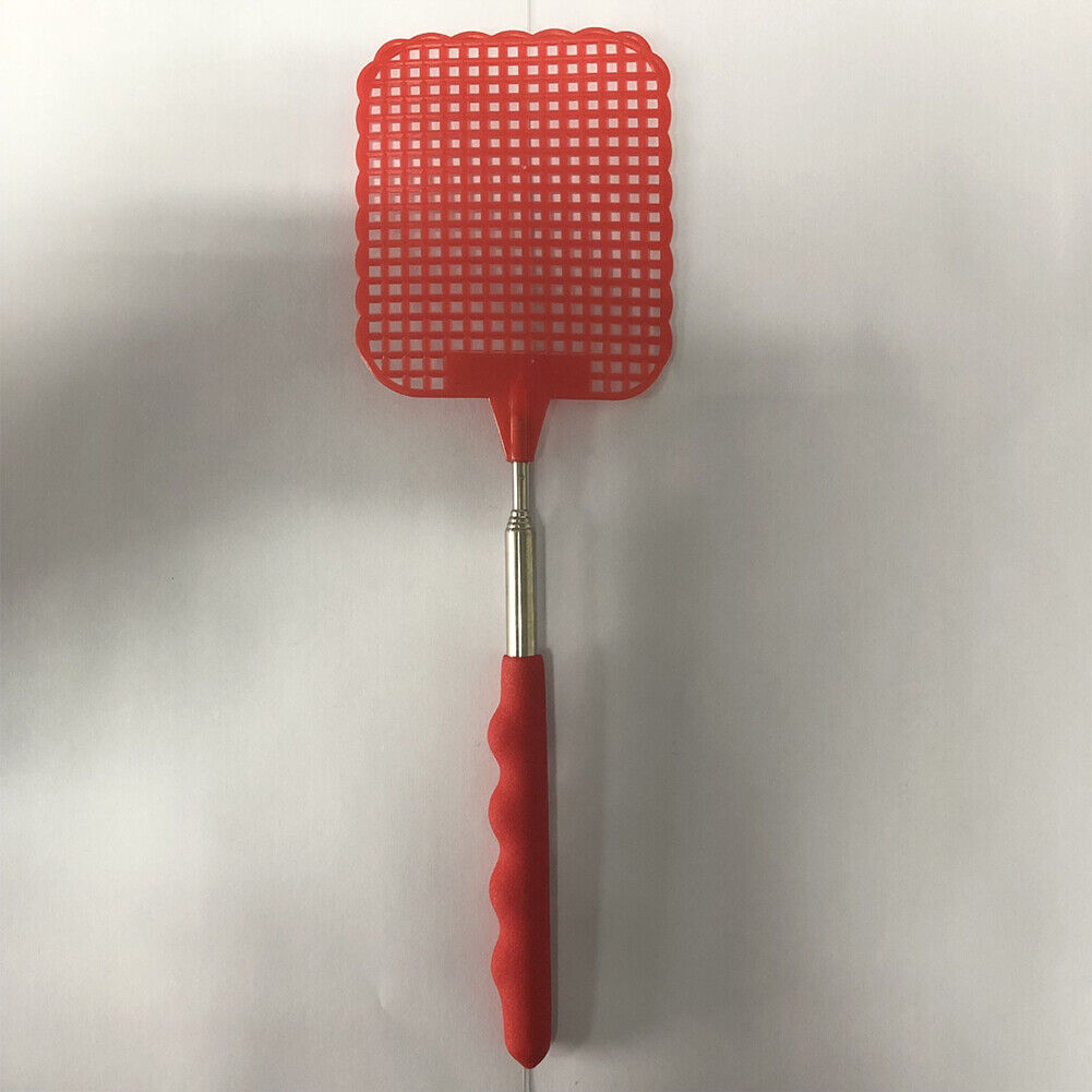 US 5-10 Pc Fly Swatters Extendable Durable Plastic Stainless Handle Bug Mosquito