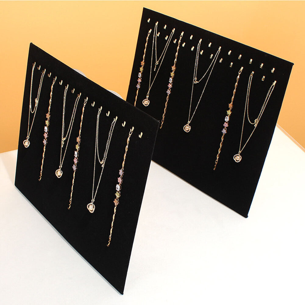 US 1-2 Pcs 17 hooks Jewelry Organizer Hanging Earrings Holder Display Stand Rack