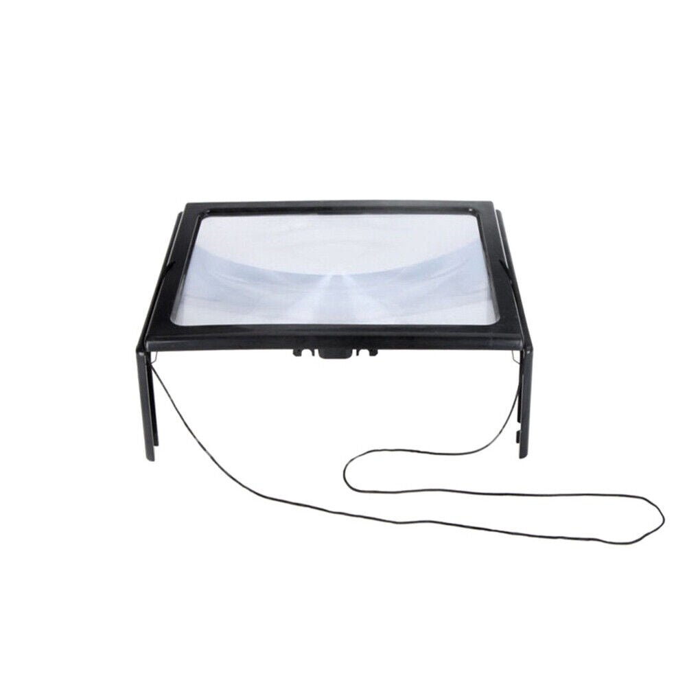 US 1-2 Pcs Magnifier LED Lighted Illuminated Foldable Desktop Portable For Elder