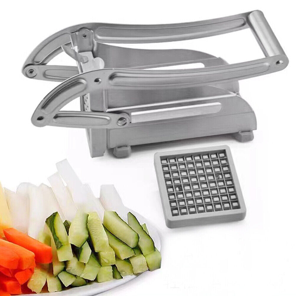 US 1-2 Pack French Fry Cutter Stainless Steel Potato Slicer Vegetable Chopper