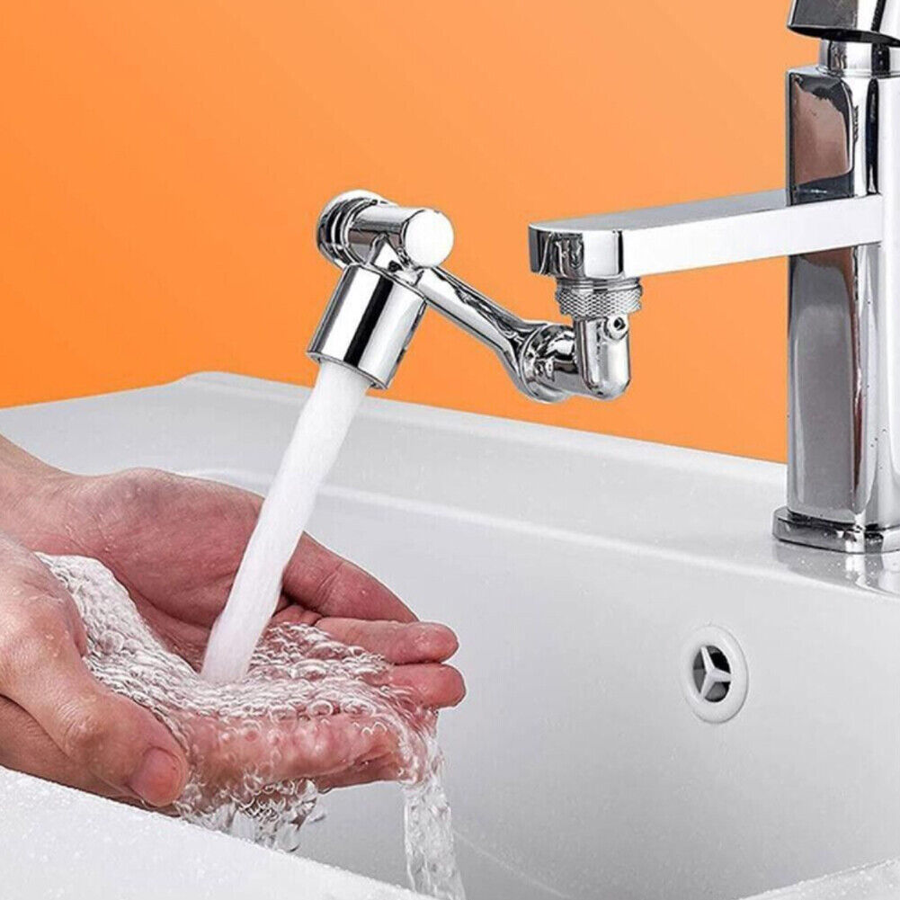 US 1-2Pc 1080° Rotating Faucet Aerator Universal Splash Spray Tap Extension Head