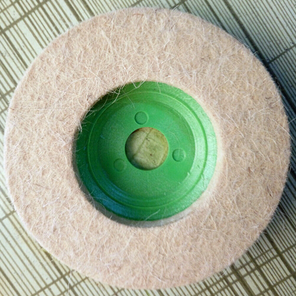 US 10~20 Pack 4'' Wool Finishing Polishing Wheel Disc Buffing Pads Angle Grinder