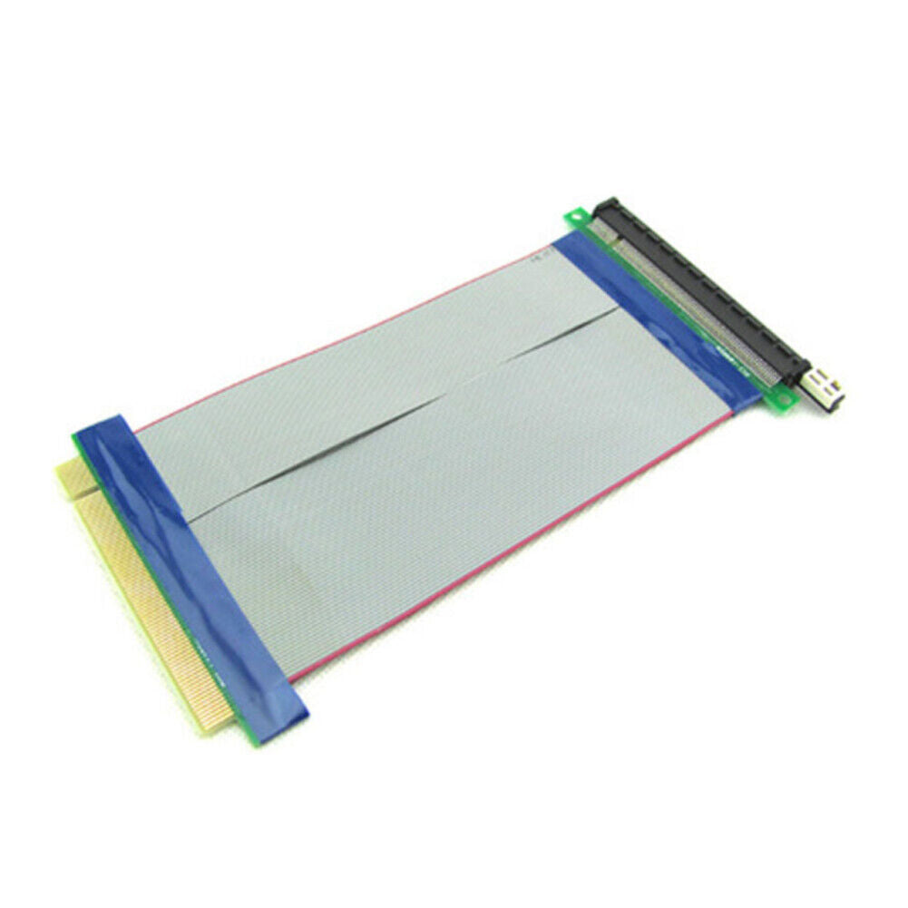 US 1-2 Pc PCI-E Express 16X-16X Power Riser Extender Card Molex IDE Ribbon Cable