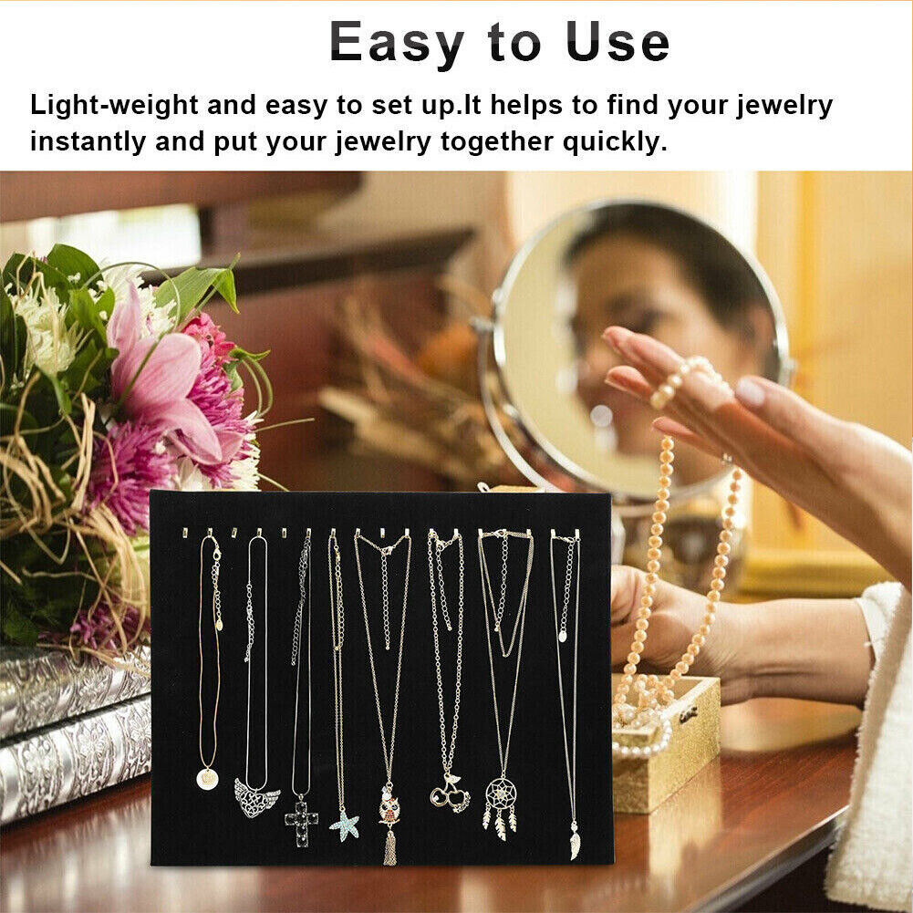US 1-2 Pcs 17 hooks Jewelry Organizer Hanging Earrings Holder Display Stand Rack