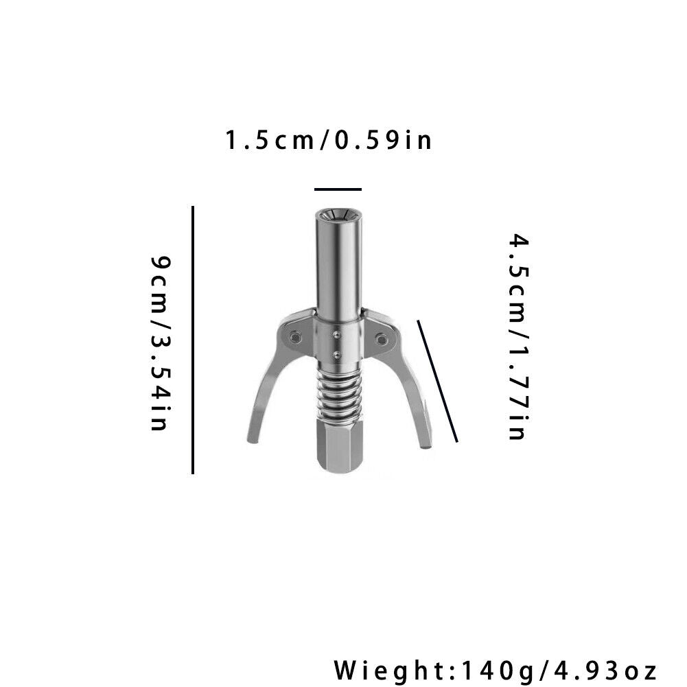 US 2-4 Pcs Grease Gun Coupler Double Handle High Pressure Quick Release Lock Oil