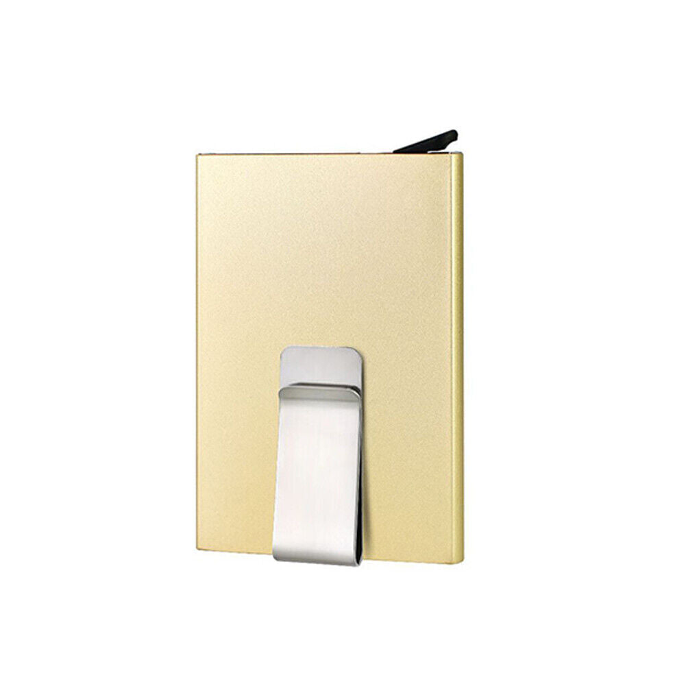 US Mens RFID Blocking Slim Money Clip Carbon Fiber Wallet ID Credit Card Holder