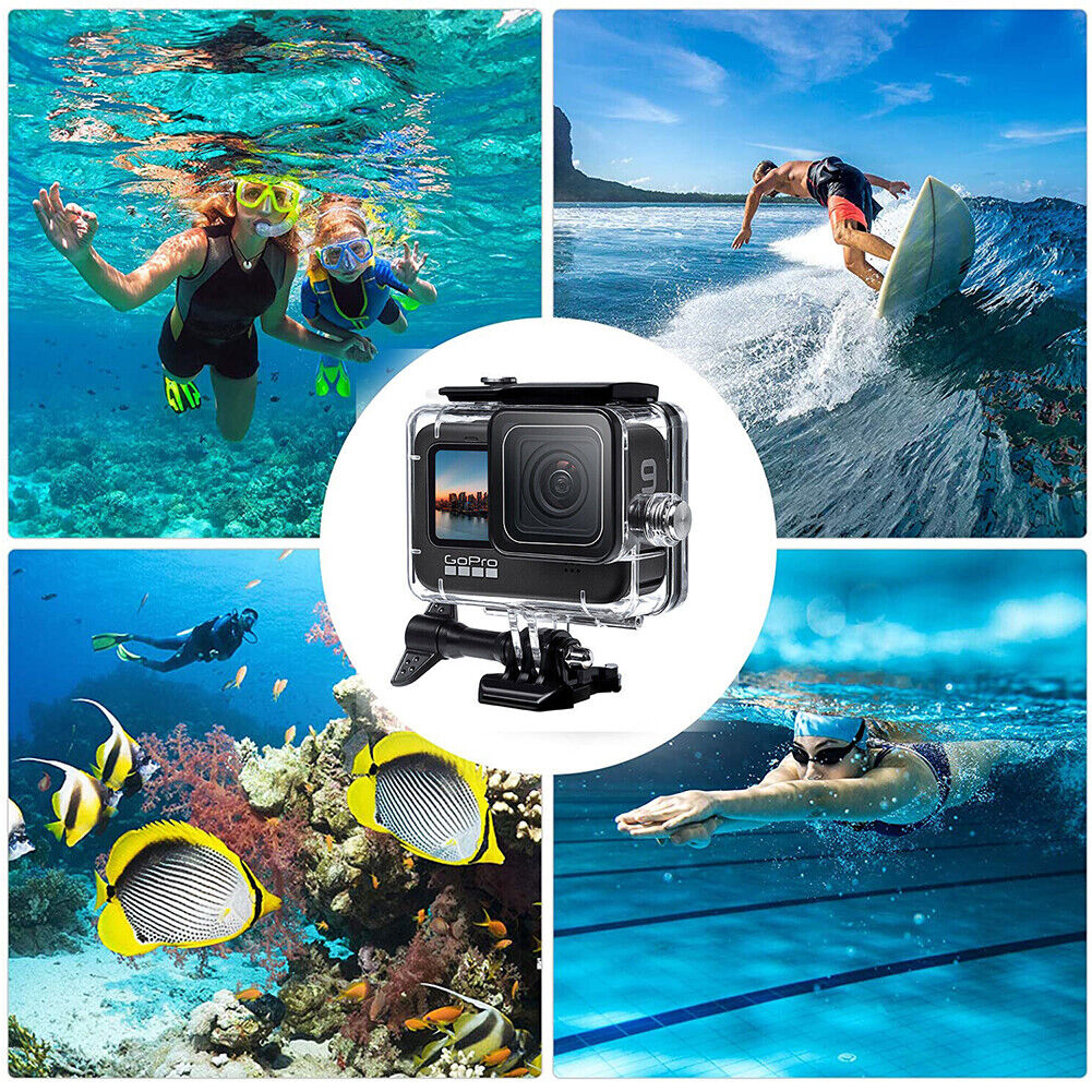 US 2-4 Pc Waterproof Housing Case Protective Underwater Dive Action Camera Shell