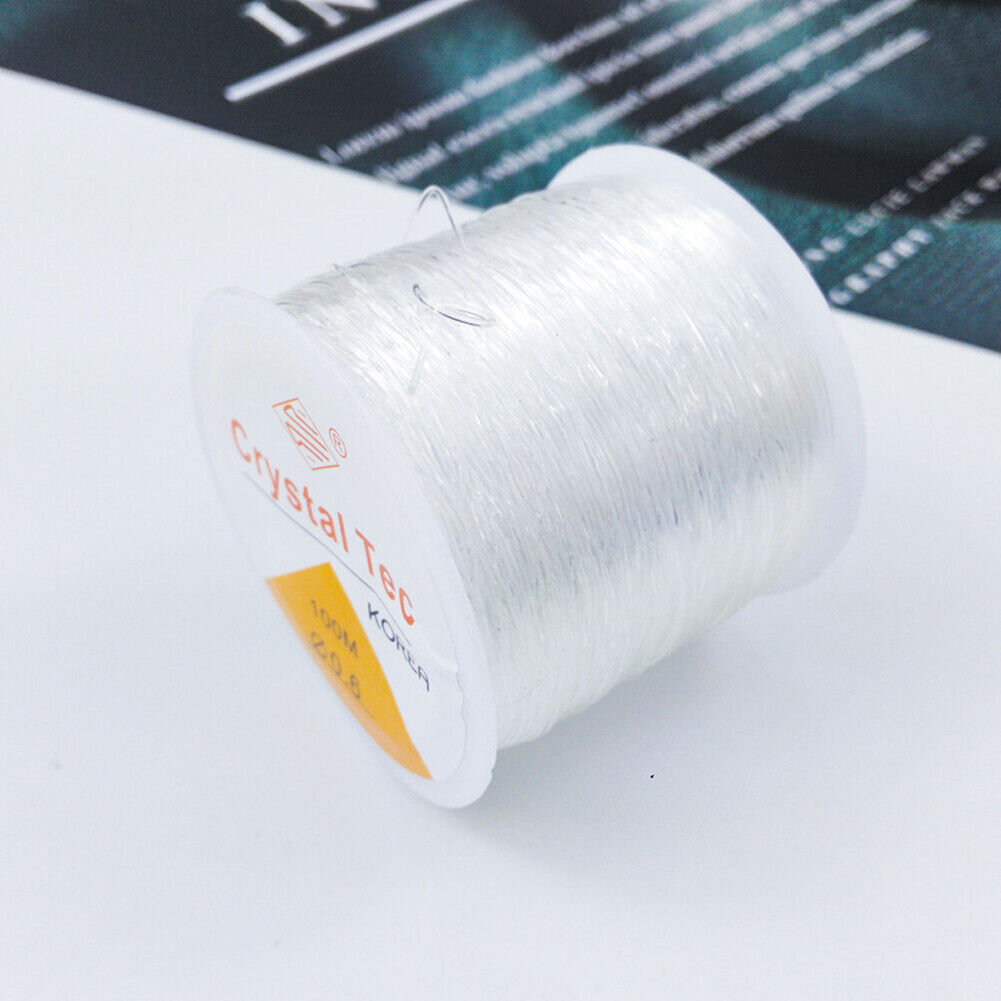 US 1-2 Roll 328Ft Clear Stretch Elastic Bead Cord Bracelet String Jewelry Making