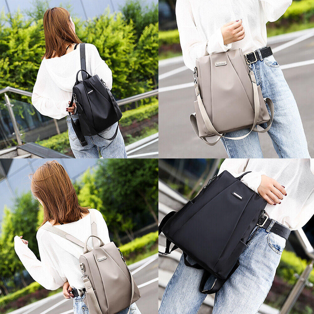 US 1-2 Pack Women Anti-Theft Backpack Waterproof Rucksack Ladies School Travel