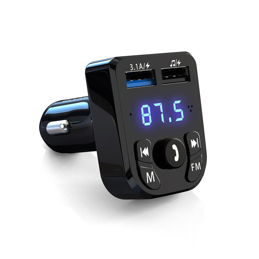 US 1-2 Pc Bluetooth 5.0 FM Transmitter Car Adapter 2-USB PD Charger Wireless AUX