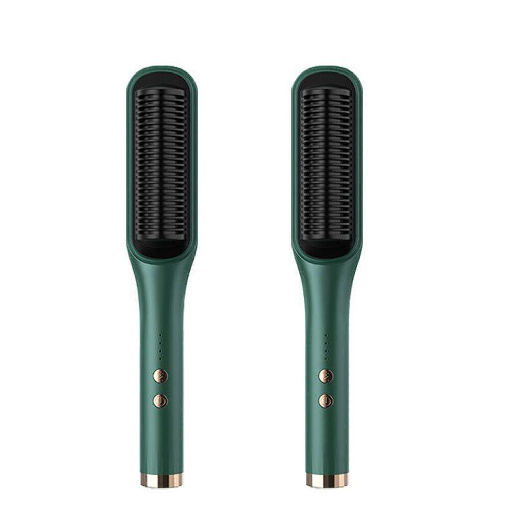 US Hair Straightener Comb Pro Electric Beard Straightening Heat Hot Comb Press