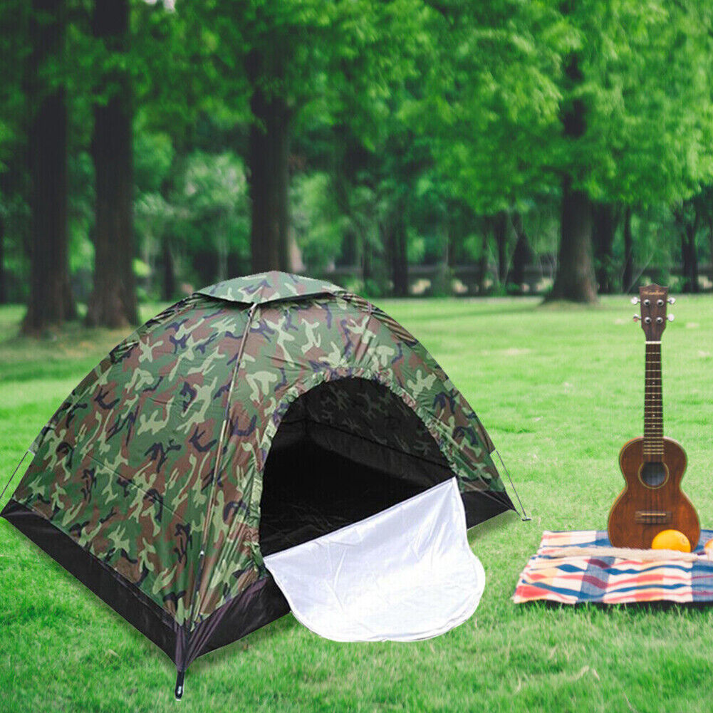 US 1-2 Person Outdoor Camping Tent Waterproof for Family Camouflage Hiking