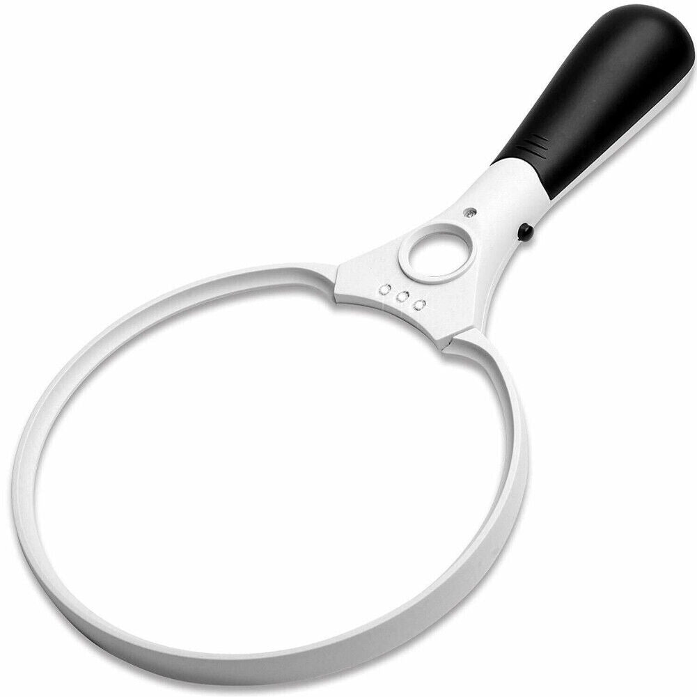 US 1-2 Pack 3 LED Lens Handheld Magnifier Reading Magnifying Glass Jewelry Loupe