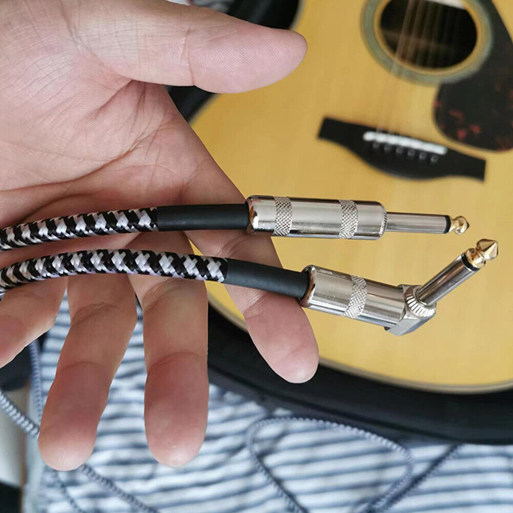 10ft NOISELESS Electric Guitar Bass Cable Pedal AMP Cord 1/4" FOR GIBSON FENDER