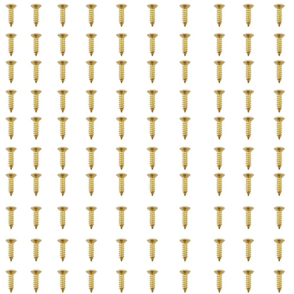 US 100-200 Pack Guitar Pickguard Screws for Strat Tele Electric Guitar Bass Gold