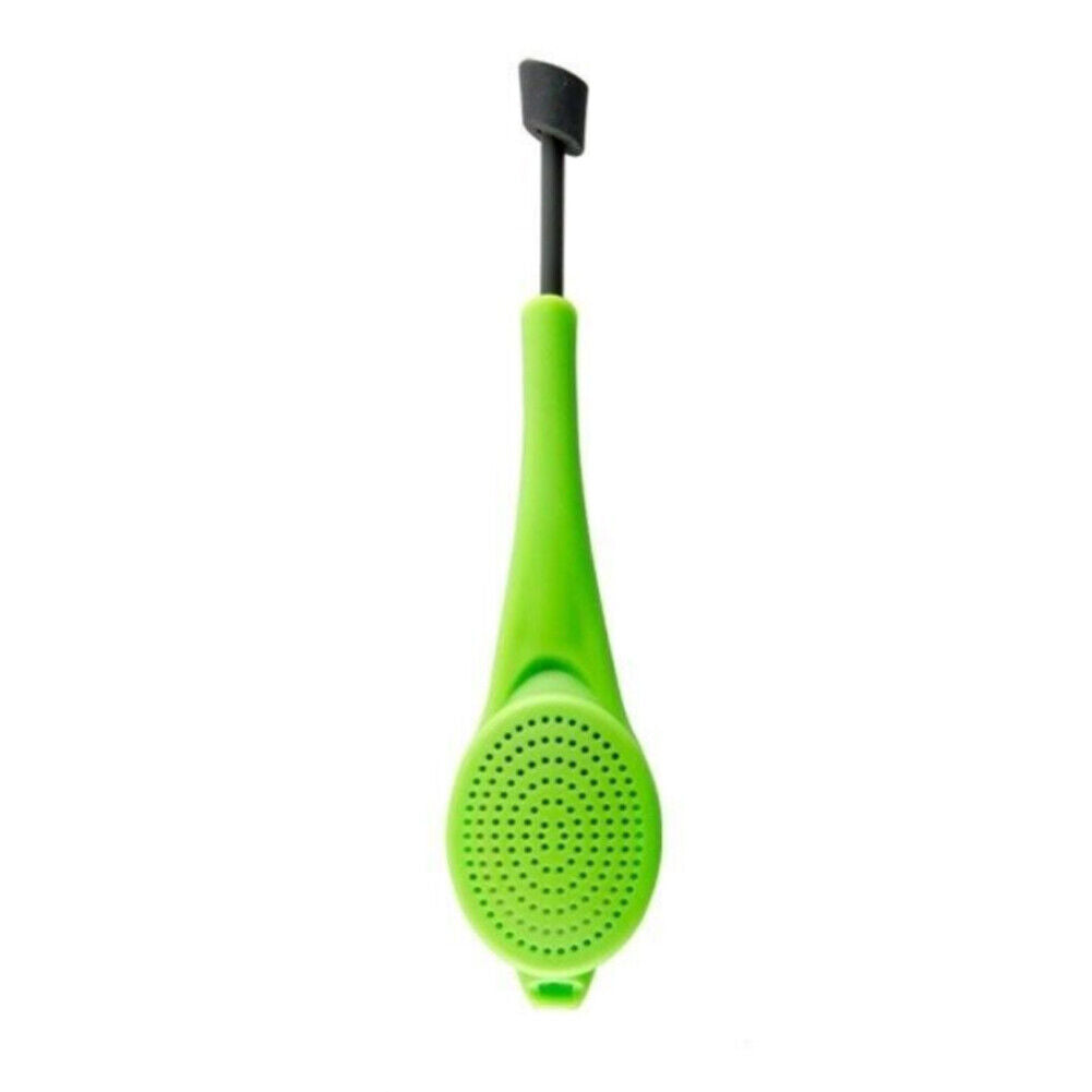 US 2-4 Pack Long-Handled Tea Filters Plastic Infuser Built-in Plunger Strainer