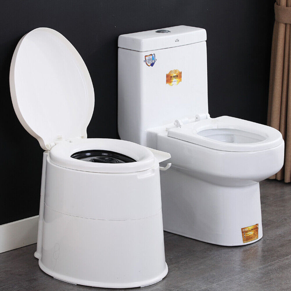 US 5L Portable Outdoor Indoor Travel Camping Bucket Toilet Vehicle Potty Commode