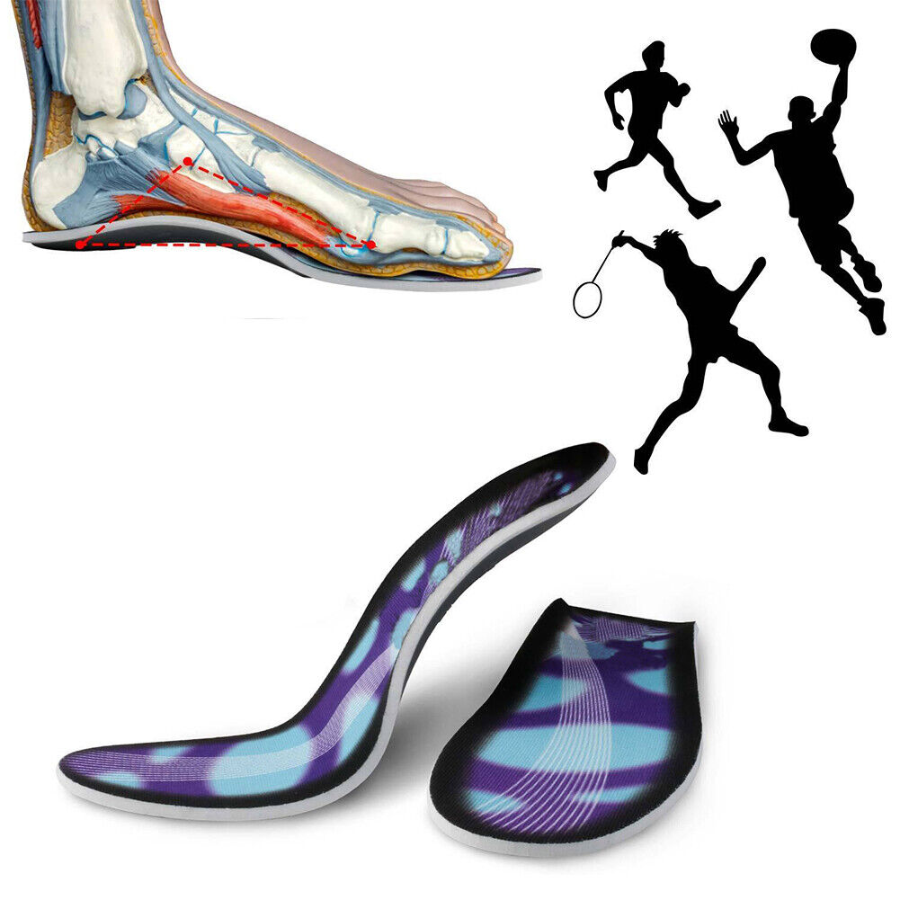 US 1-2Paris Orthotic Shoe Insole Arch Support Insert Flat Feet Plantar Fasciitis