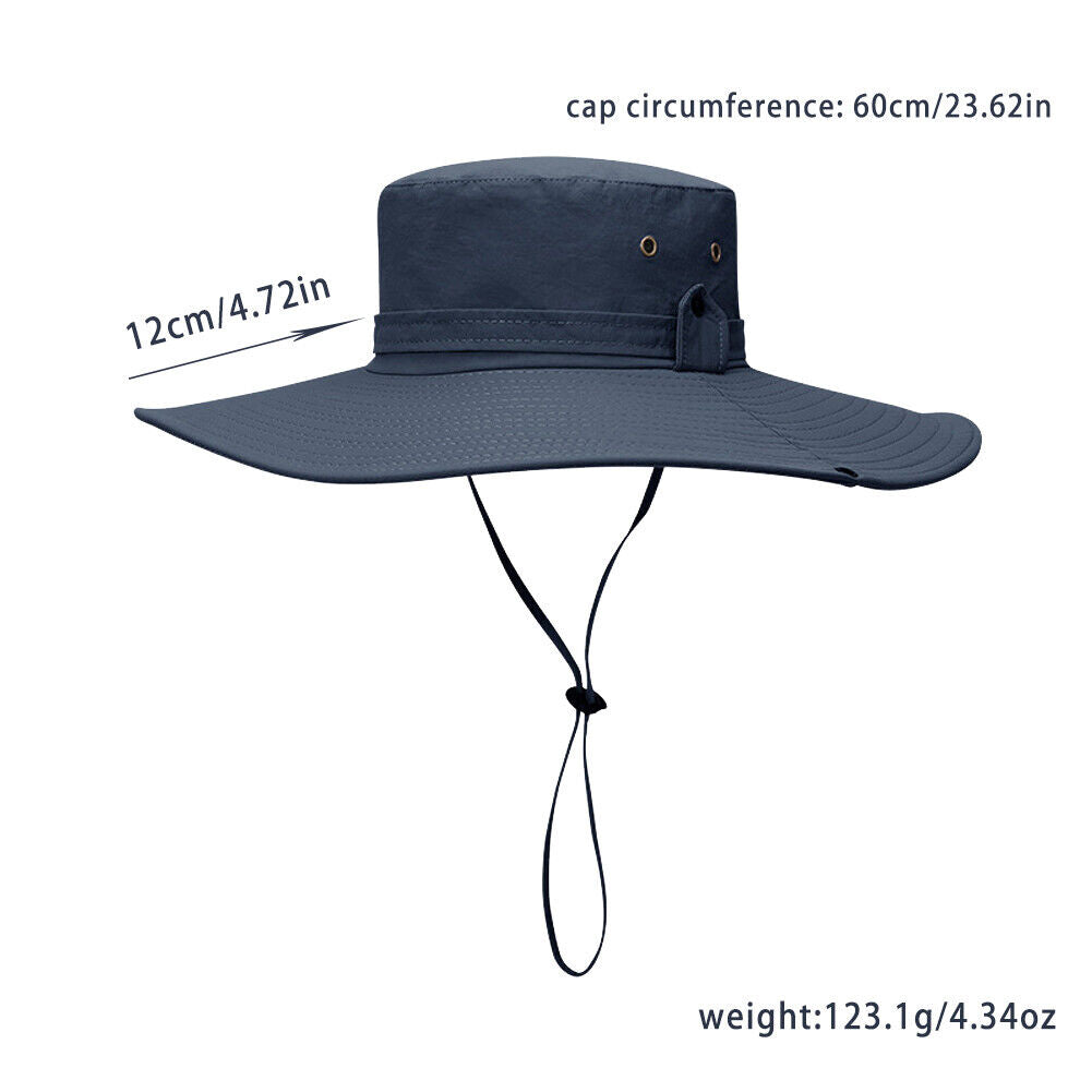 US 1-2 Pc Military Sun Block Outdoor Safari Cap Boonie Fishing Hiking Bucket Hat
