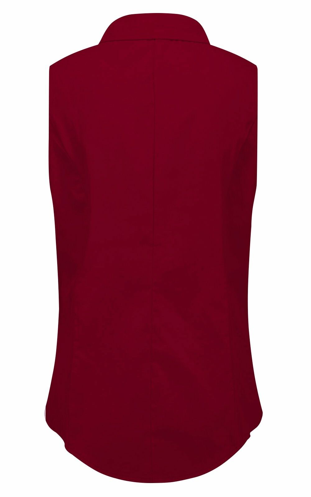 Women's Cotton Sleeveless Button Down Shirt Collared Pleated Blouse