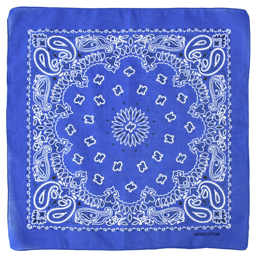 US 4-8Pc Trainmen Paisley Jumbo Military Bandana Head Scarf Cotton FaceCover 27"