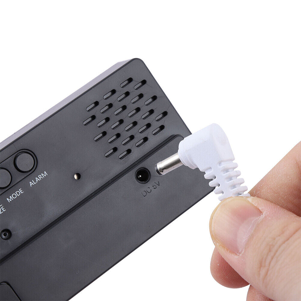 US 1-2 Pc Digital LED Desk Alarm Clock Large Mirror Display USB Temperature Mode