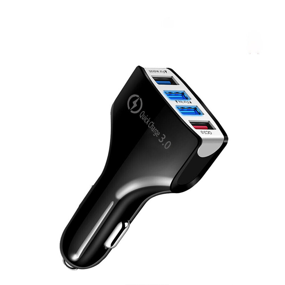 US 2-4 Pack 4-Port 3.0 Super Fast Car Charger PD Adapter for iPhone Android