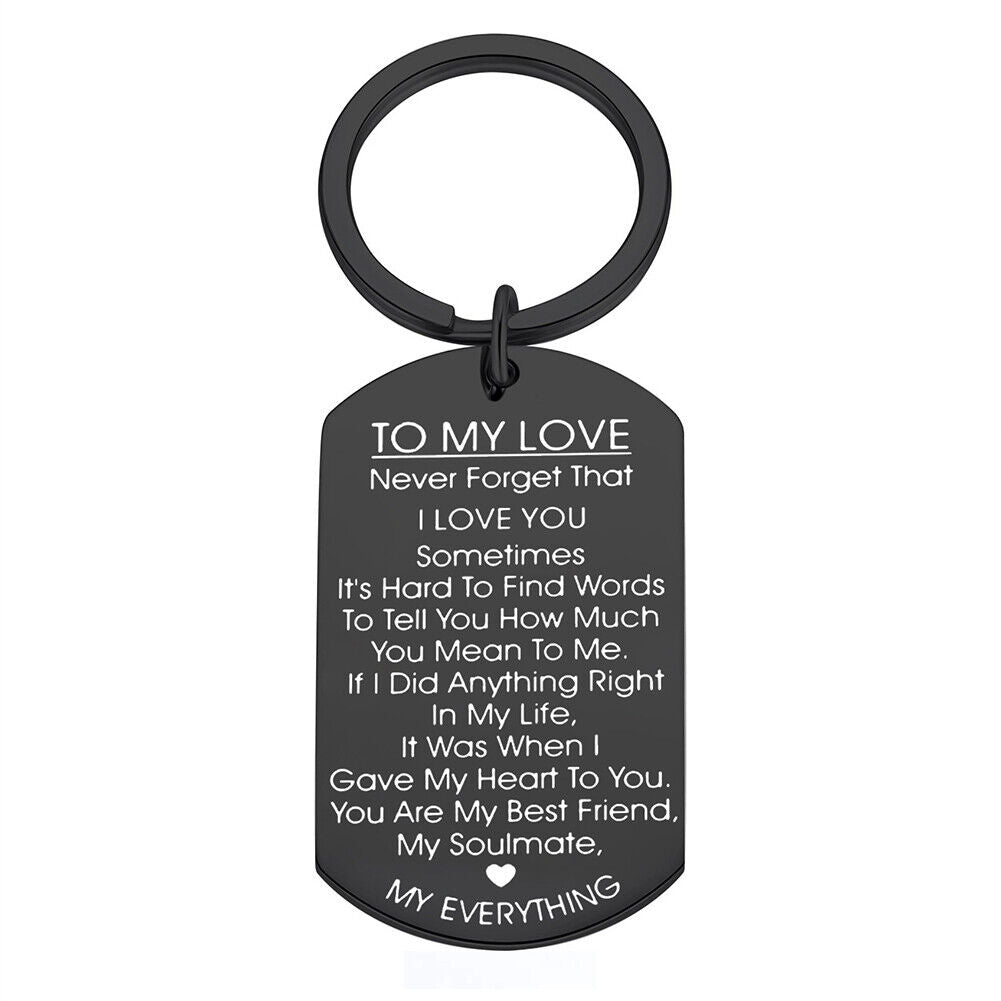 US 1-2 Pack Valentine's Day Gift For Girlfriend Wife Keychain & Necklace To Tag