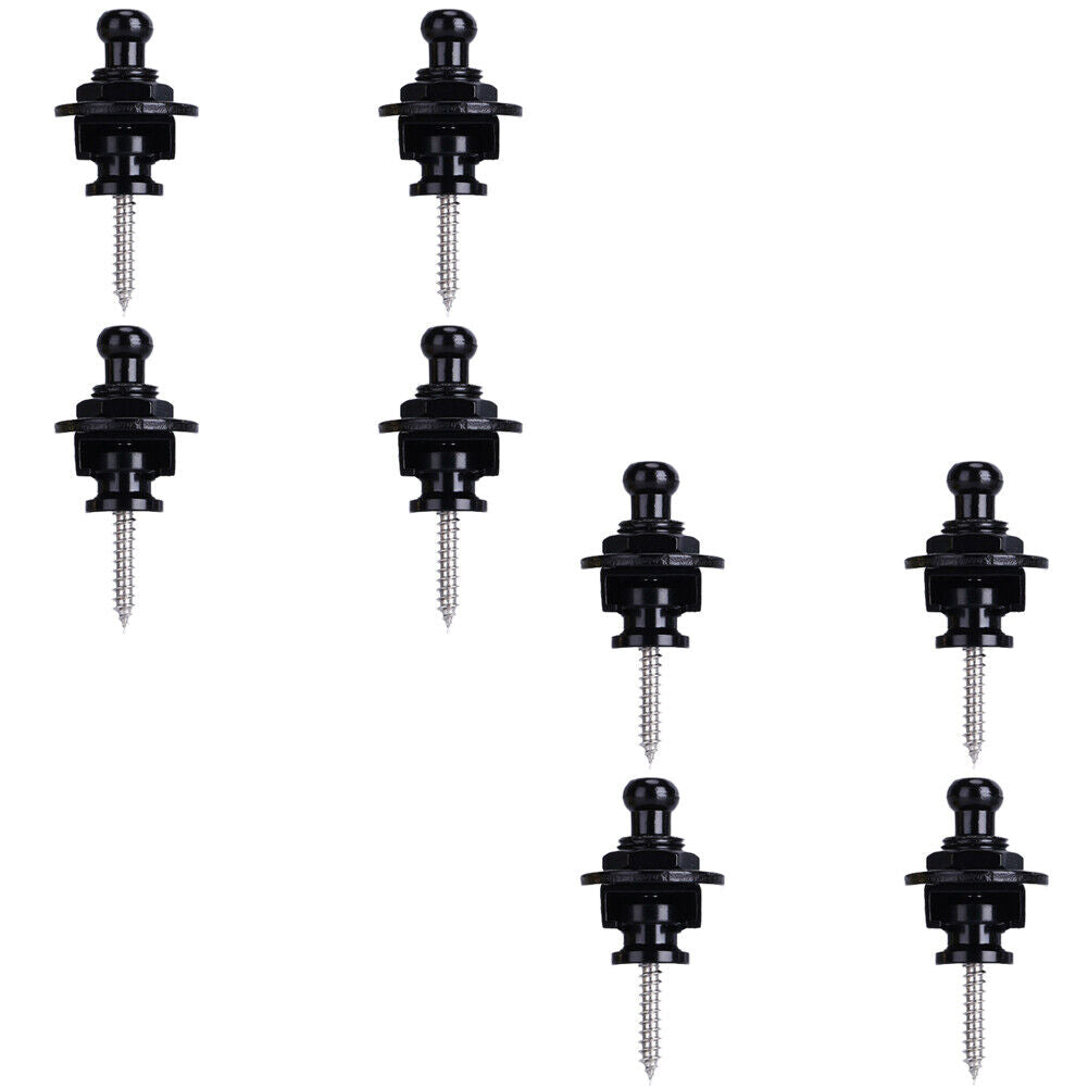 US 4-12 Pcs Guitar Strap Locks Buttons Security Quick Release Binding Components