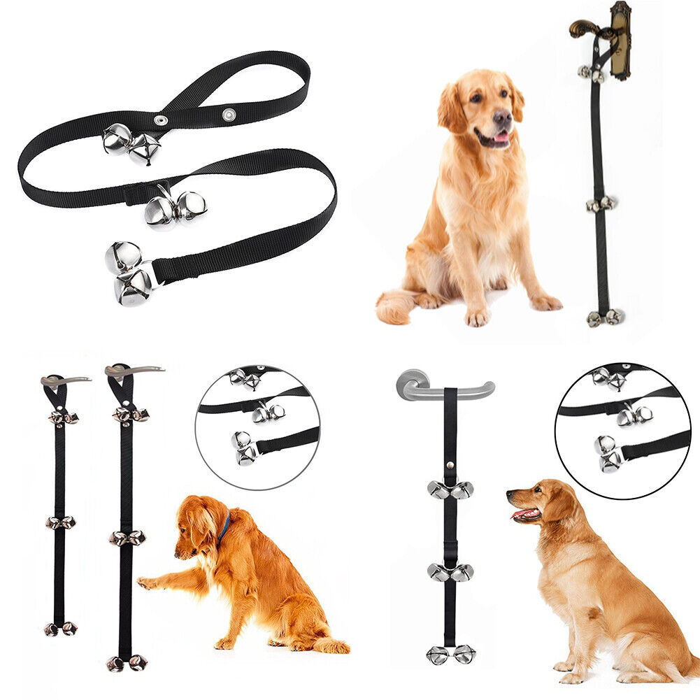 US 2-4 Pack Pet Dog Puppy Potty Training Door Bells Rope Housebreaking Anti Lost