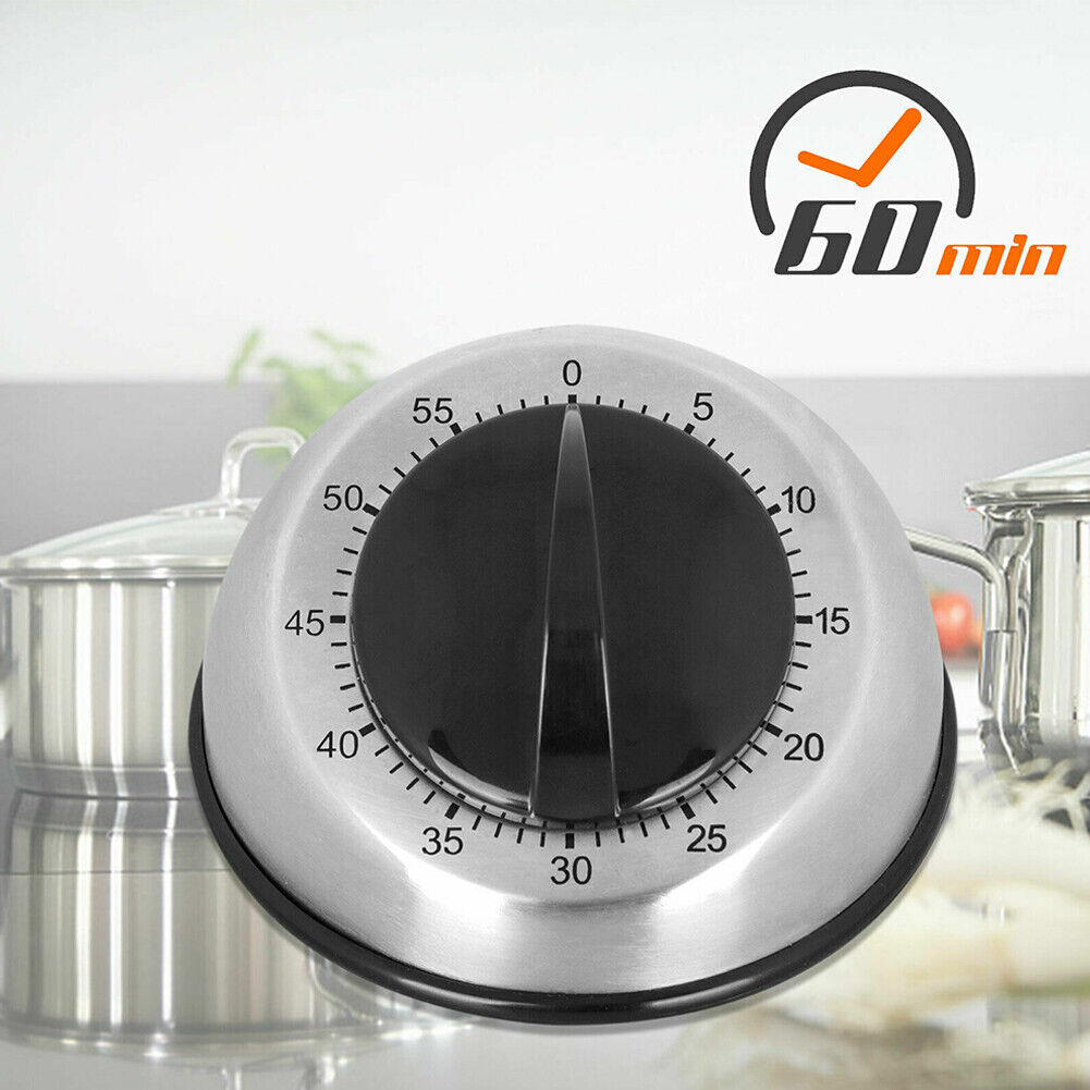 US 1-2 Pc Long Ring Bell Alarm Loud 60-Minute Kitchen Cooking Wind Up Timer