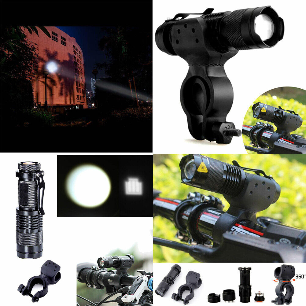 US 2-4 Pack Bicycle Head Light 10000lm LED Cycling Bike Flashlight w/ Mount Clip