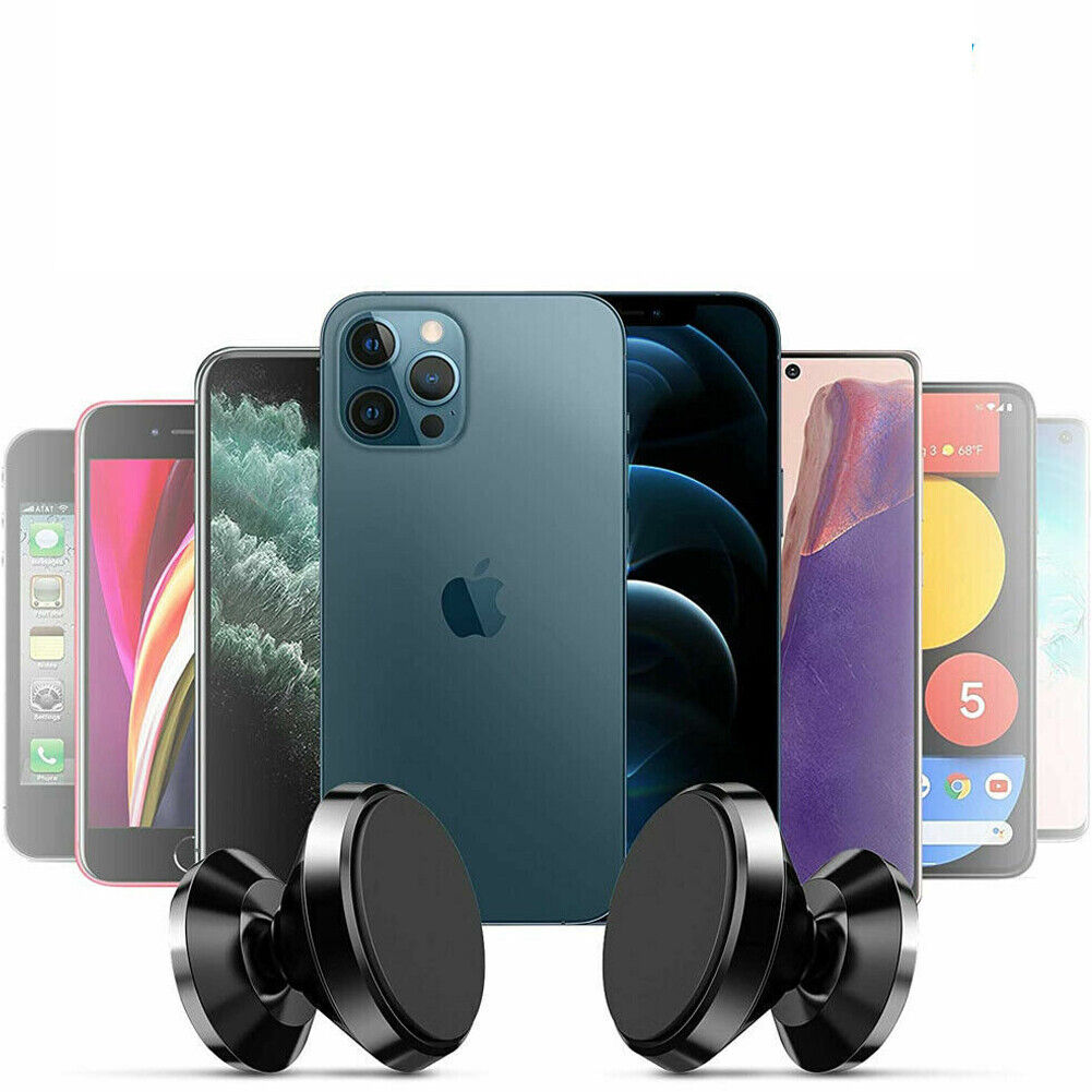 US 2-4 Pc Universal Magnetic Car Mount Cell Phone Holder Circle Stand Adjustable