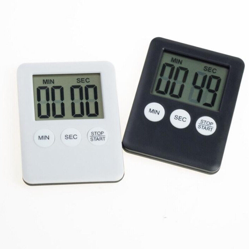 US 4-8 Pcs Large LCD Digital Kitchen Cooking Timer Count-Down Clock Loud Alarm
