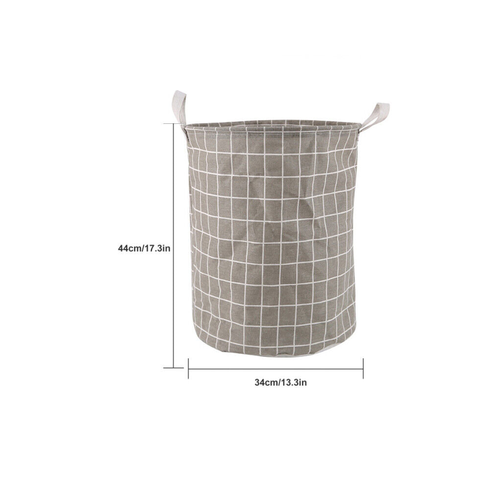 US 1-2 Pcs Large Foldable Laundry Hamper Dirty Clothes Basket Linen Storage Bag