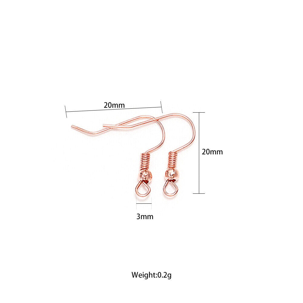US 100-200 DIY JEWELRY Making Findings Earring Hook Coil Ear Wire French Hook