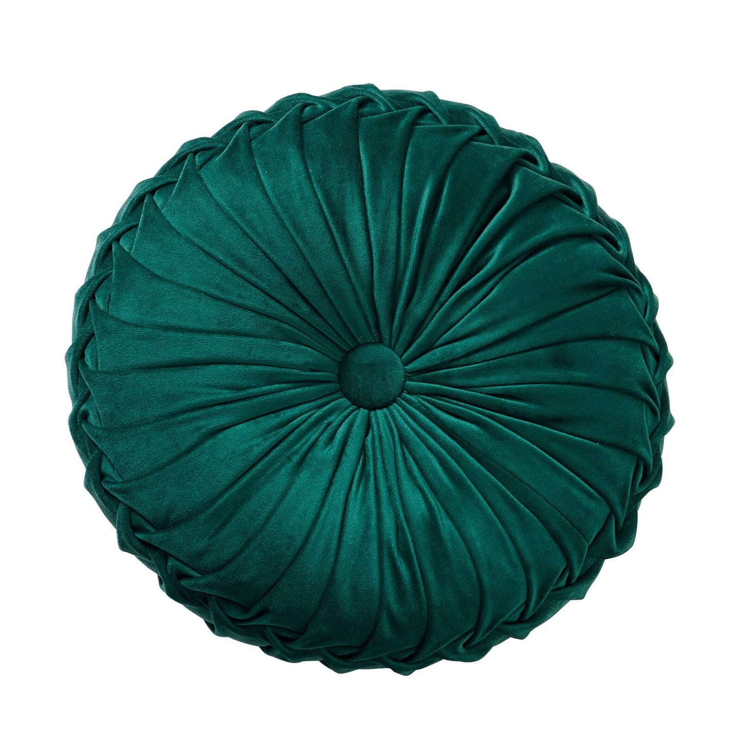 Round Throw Pillow Round Velvet Pillow Pleated Round Filled Pillow