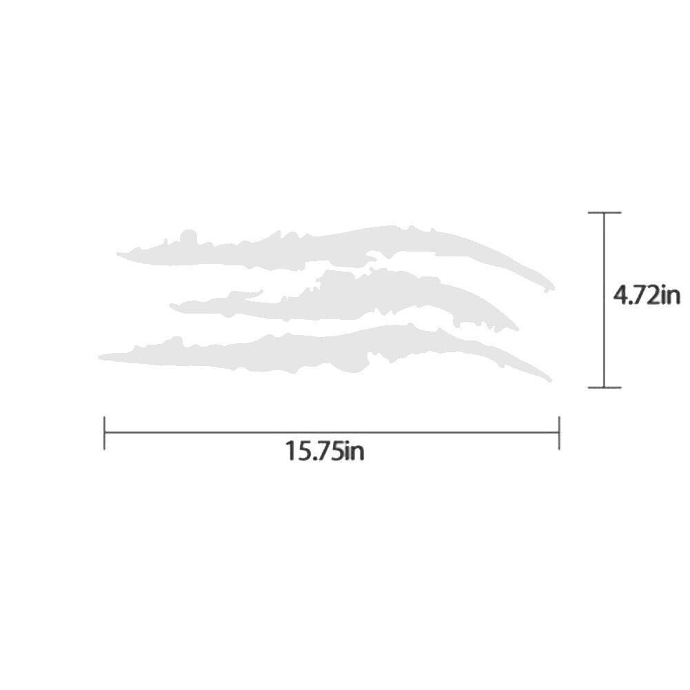 US 2-4Pc Monster Claw Mark Scratch Car Headlight Sticker Stripe Reflective Decal