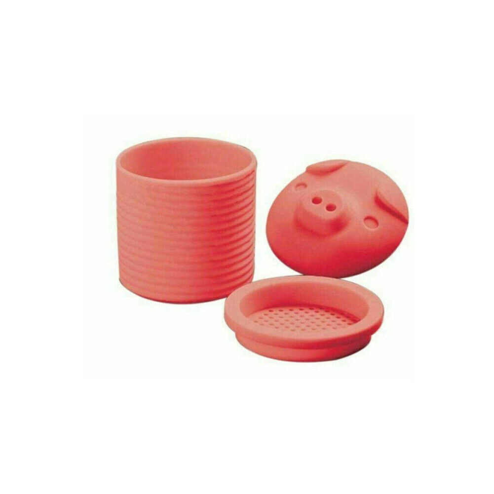 US 2-4 Pig Bacon Grease Container Silicone Bin Oil Mesh Strainer Holder Storage