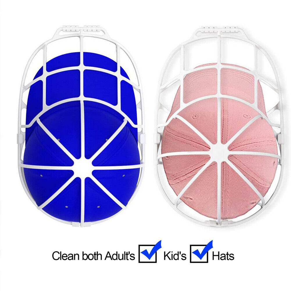 US 4-8 Pc Sturdy Plastic Frame Cage Baseball Cap Washer Cleaner Protector Holder