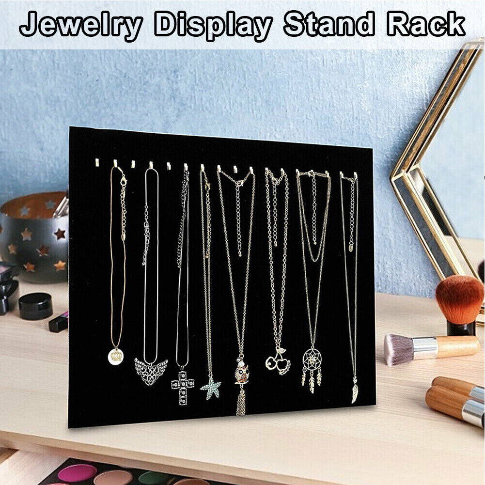 US 1-2 Pcs 17 hooks Jewelry Organizer Hanging Earrings Holder Display Stand Rack
